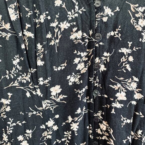 RALPH LAUREN DENIM & SUPPLY Tier Ruffled Black & White Floral Midi Dress – Large - Picture 6 of 11